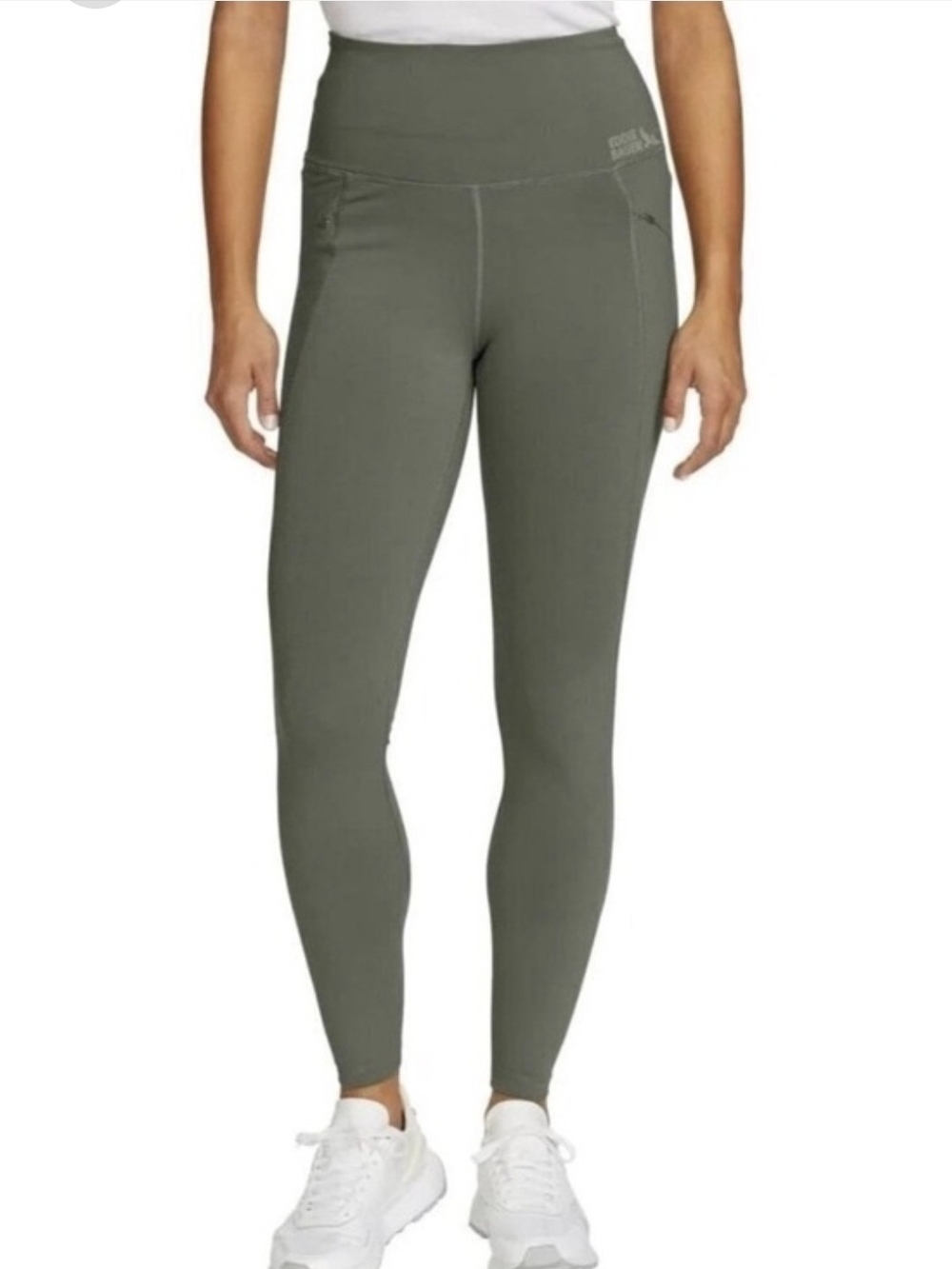 High-Rise Olive Green Performance Leggings - Women's